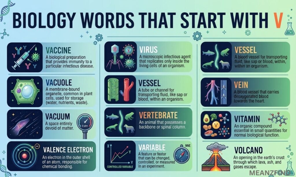 Biology Words That Start With V