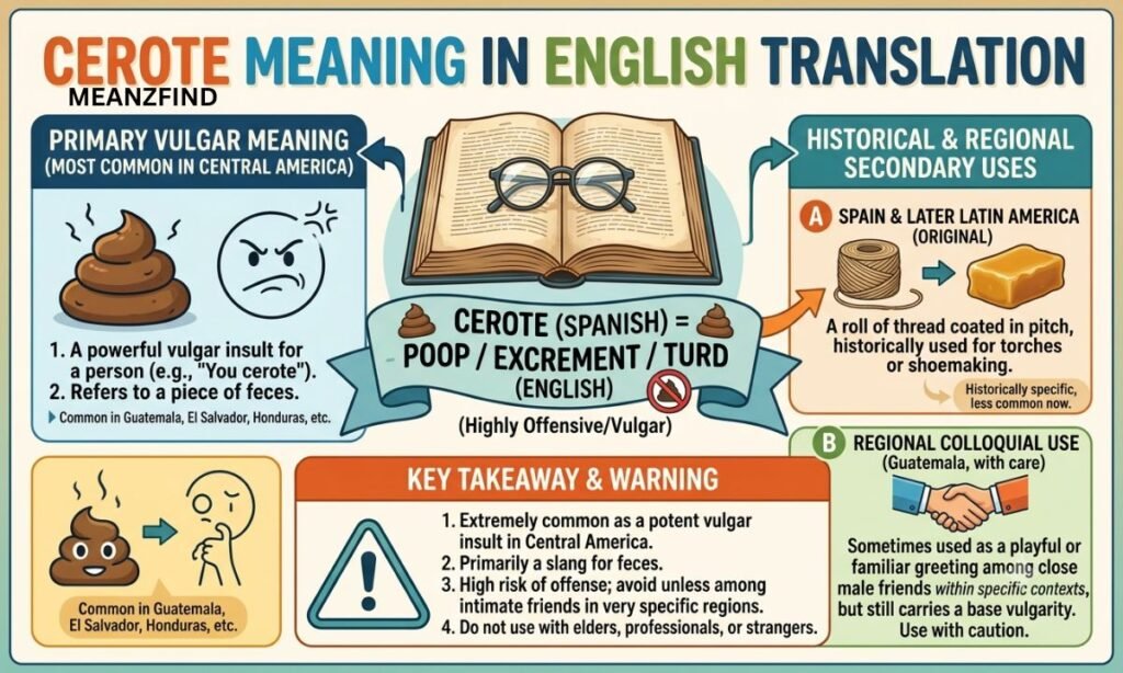 Cerote Meaning in English Translation
