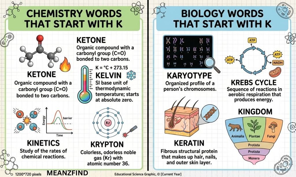 Chemistry and Biology Words That Start With K