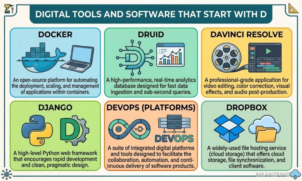 Digital Tools and Software That Start With D