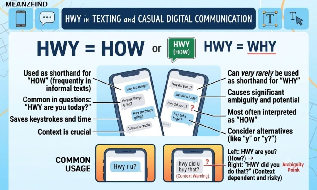 HWY in Texting and Casual Digital Communication