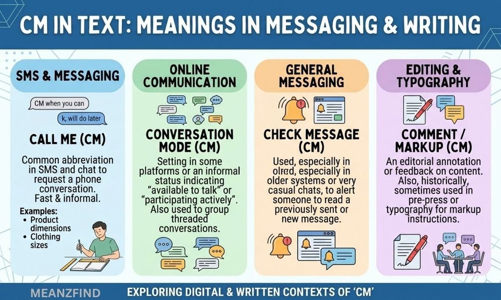 Meaning of CM in Text