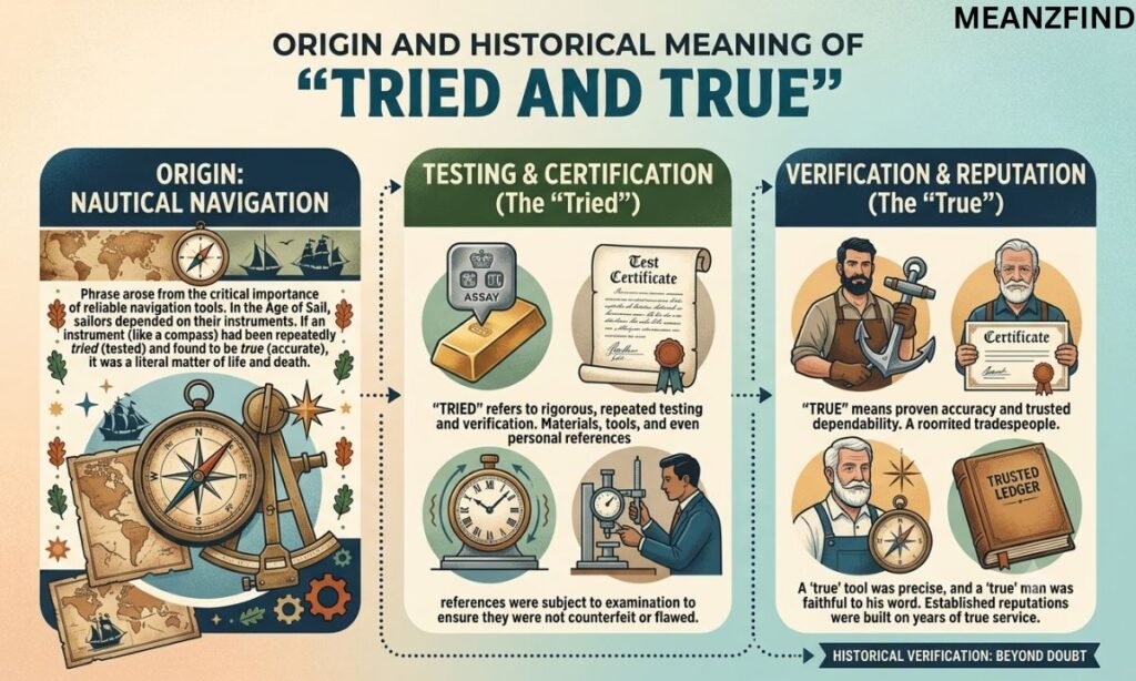 Origin of Tried and True Phrase and Historical Meaning