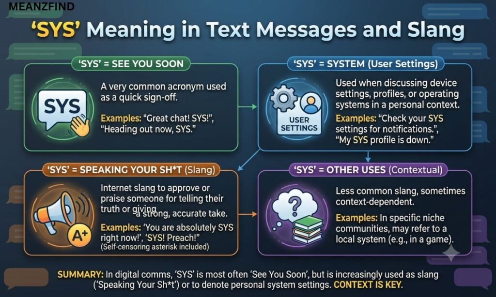 SYS Meaning in Text Messages and Slang