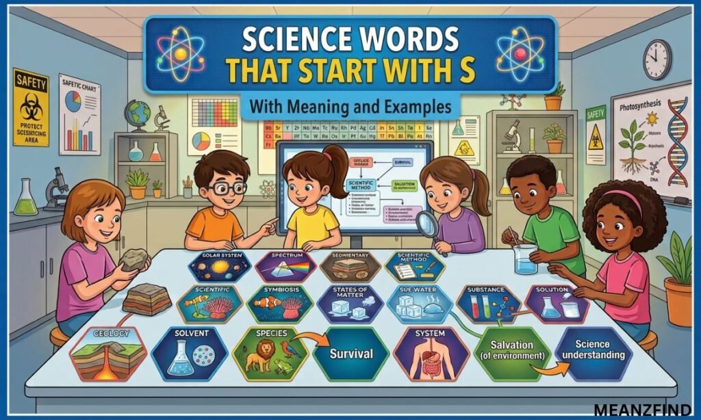 Science Words That Start With S — With Meaning and Examples