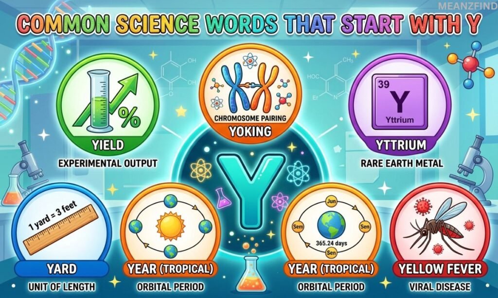 Common Science Words That Start With Y
