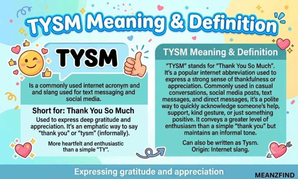 TYSM Meaning & Definition