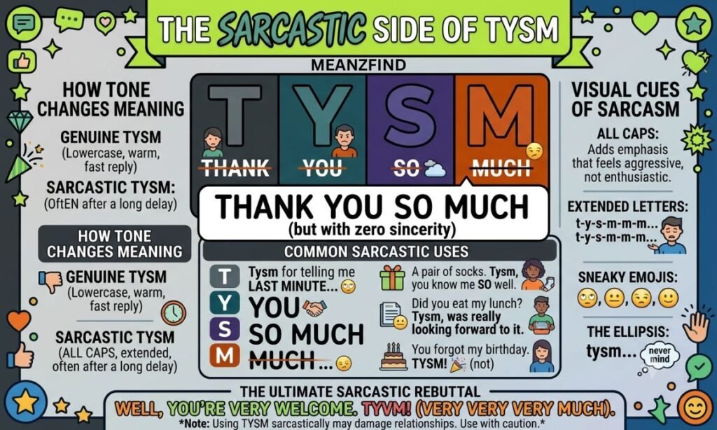 The Sarcastic Side of TYSM