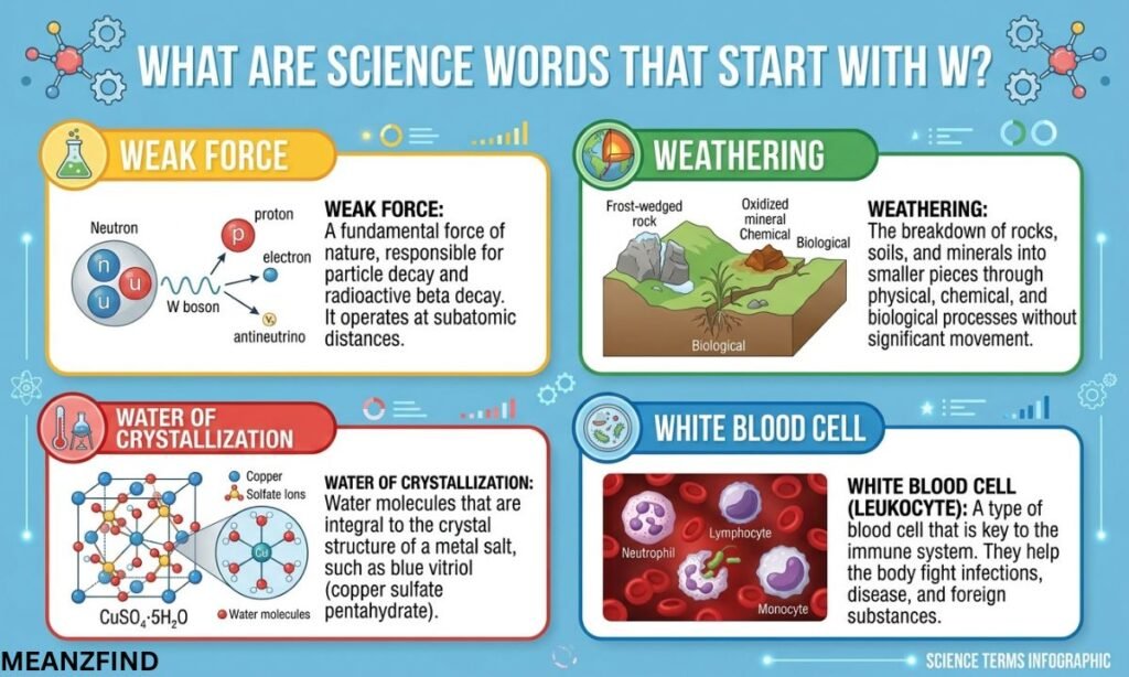 What Are Science Words That Start With W?