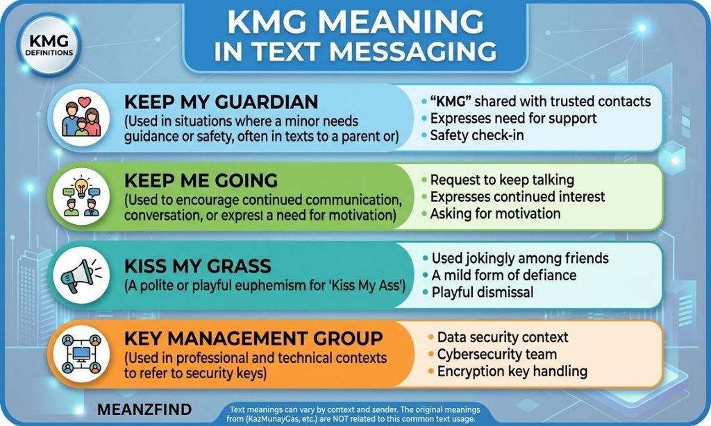 What Does KMG Mean in Text?