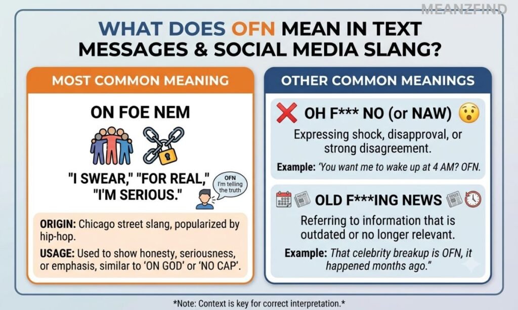What Does OFN Mean in Text Messages and Social Media Slang