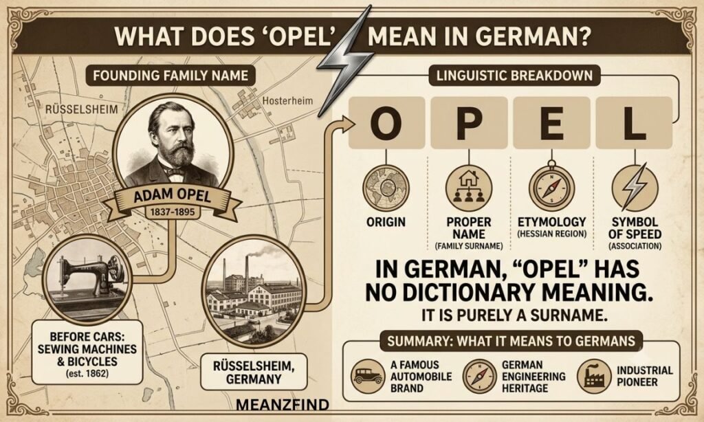 What Does OPEL Mean in German