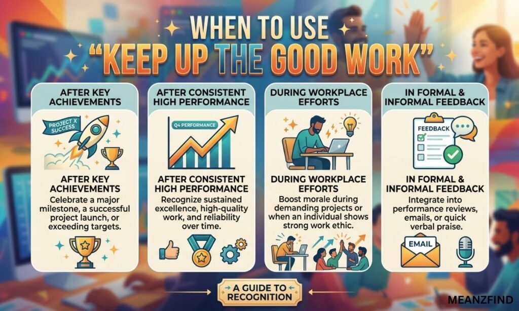 When to Use "Keep Up the Good Work"