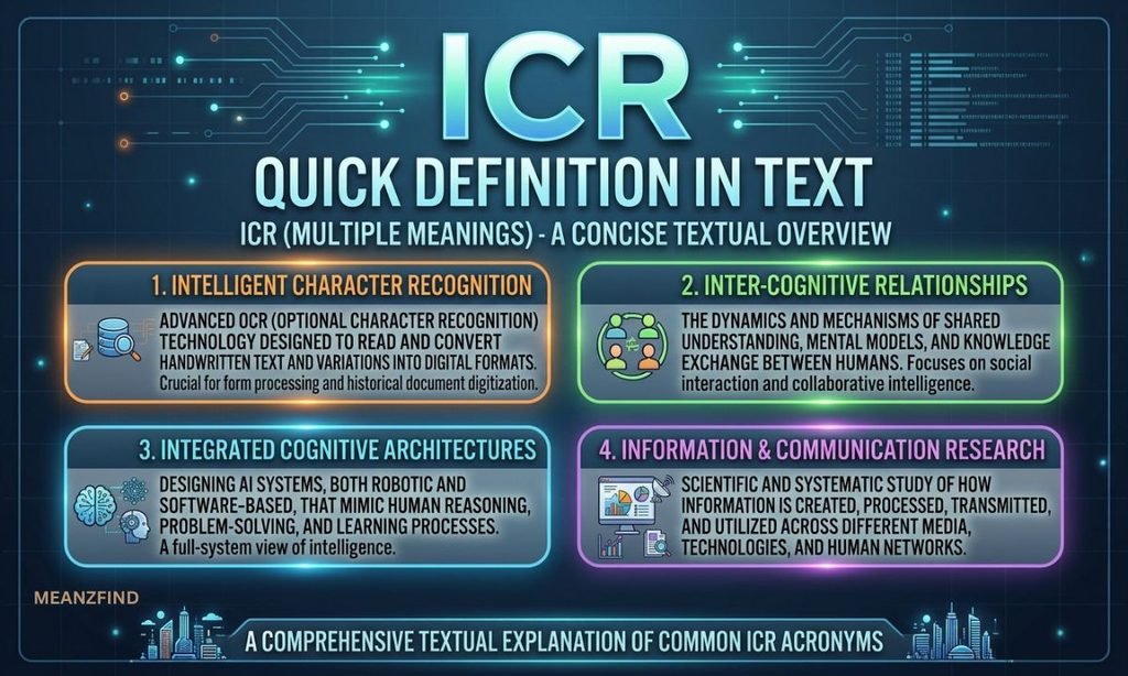 ICR Meaning in Text – Quick Definition