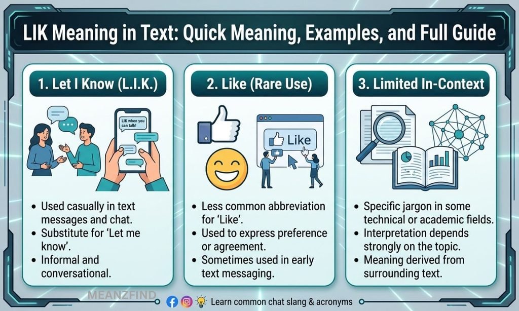 LIK Meaning in Text – Quick Meaning, Examples, and Full Guide